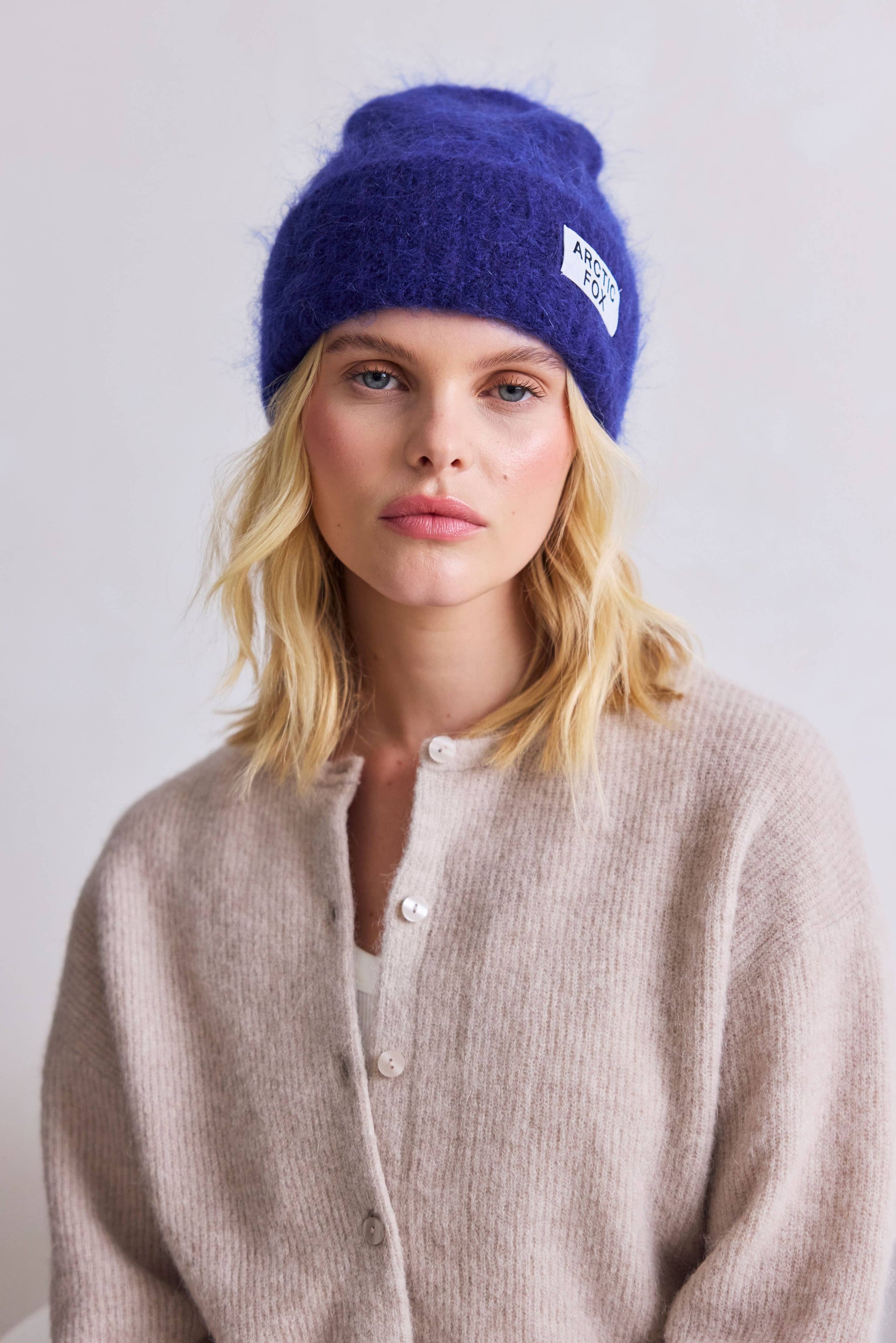 the mohair beanie - deep sea navy
