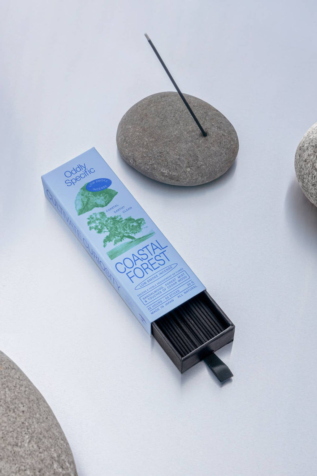 low smoke incense, made in japan, natural | coastal forest