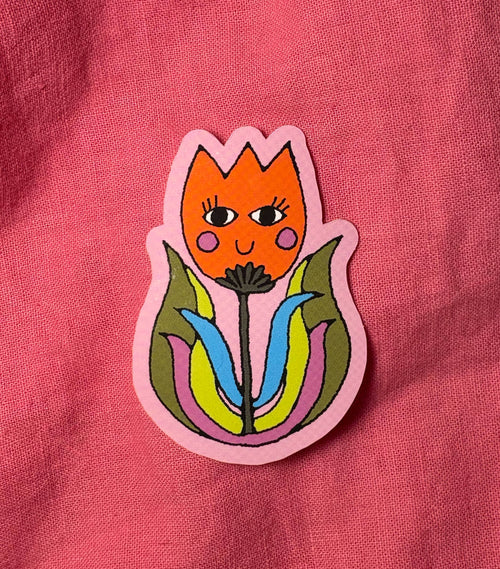 silly tulip sticker