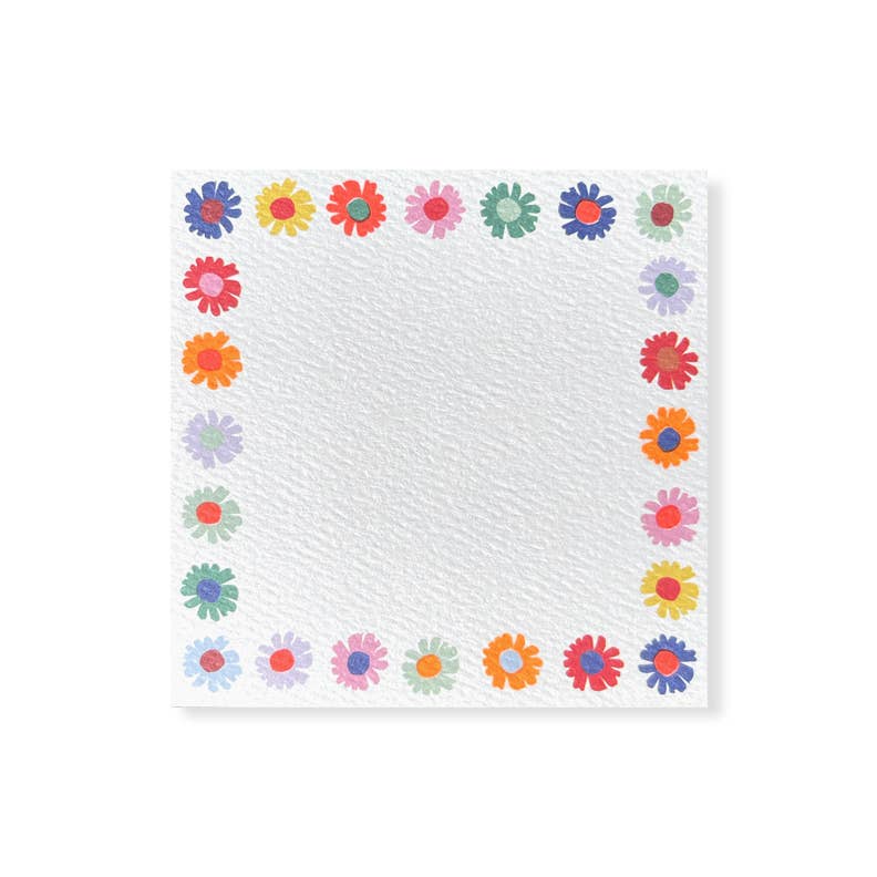 48 pack / rainbow daisies small square notes