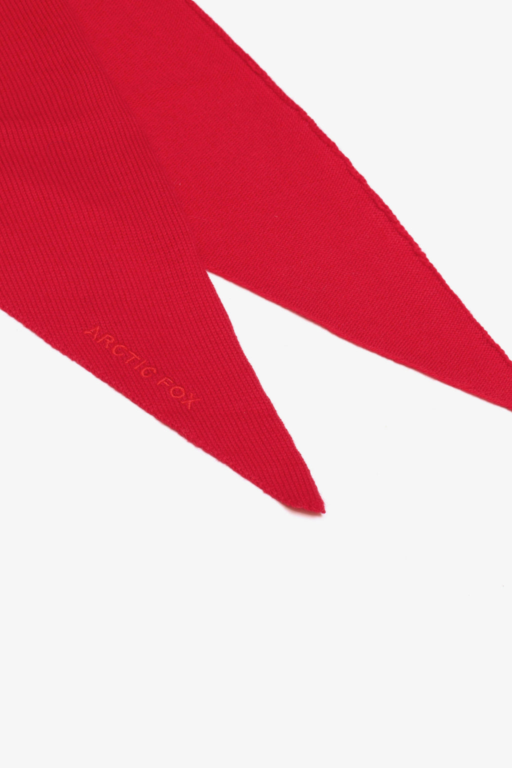 merino wool triangle scarf - flame red