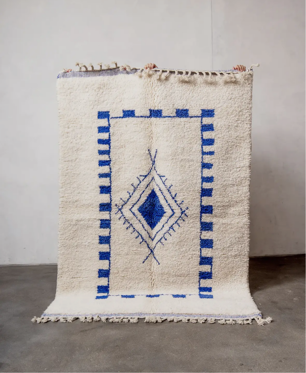 white beni ourain berber white shag rug 5x8
