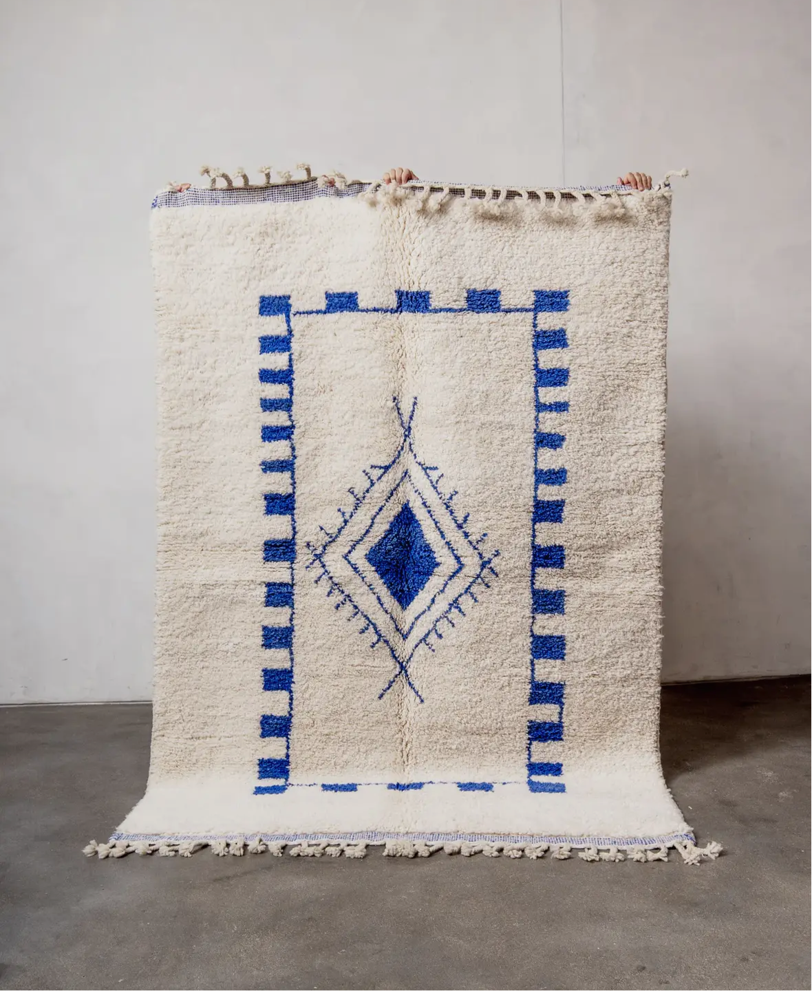 white beni ourain berber white shag rug 5x8