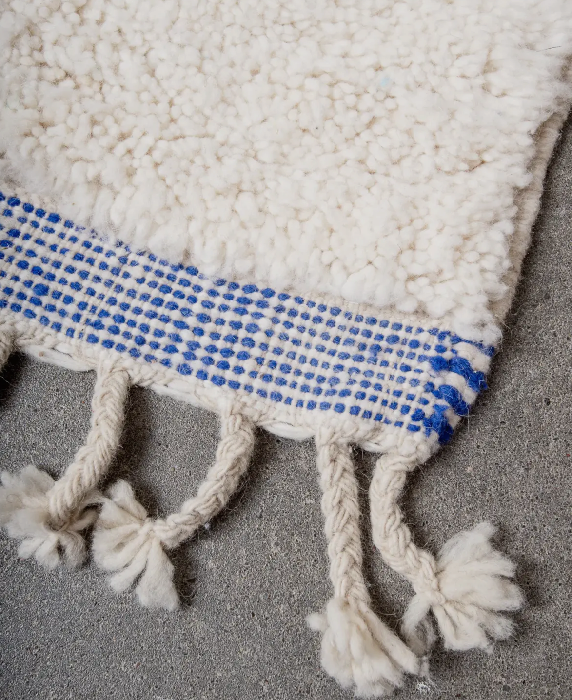 white beni ourain berber white shag rug 5x8