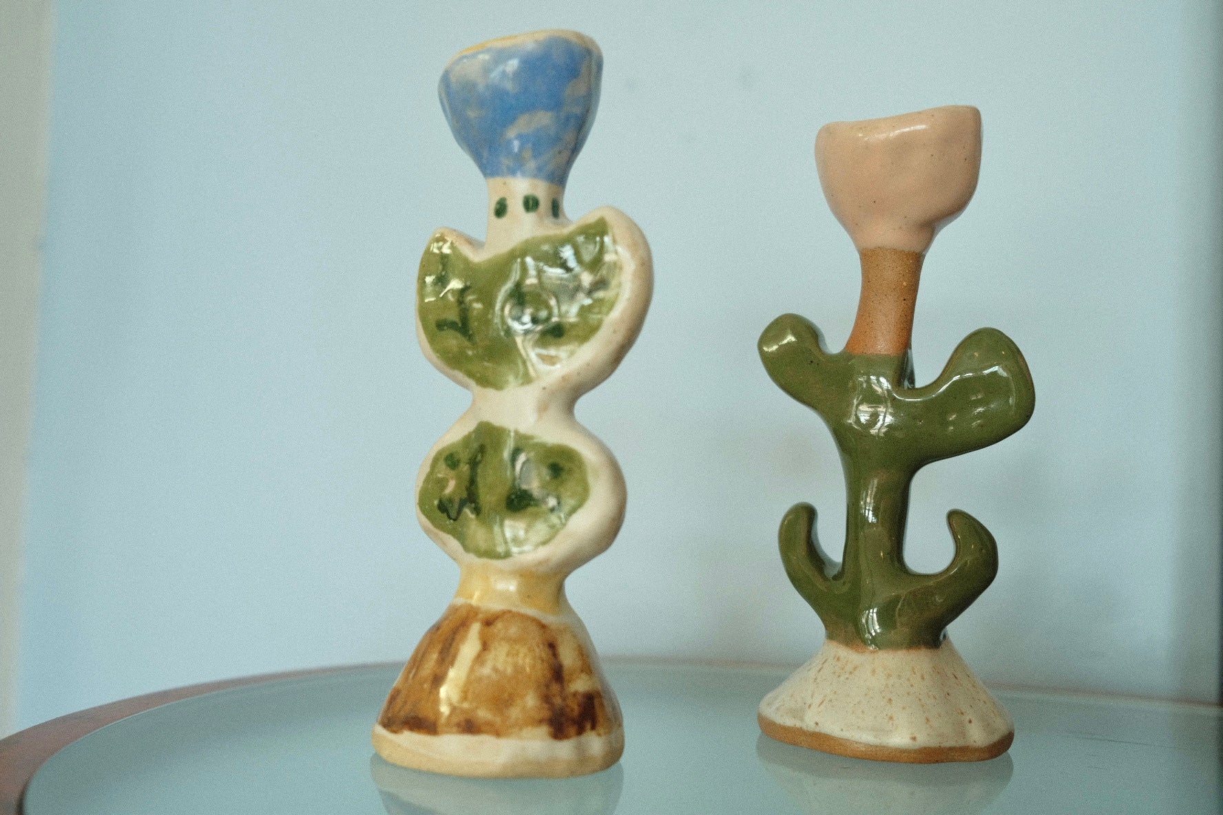 handmade flower taper holders