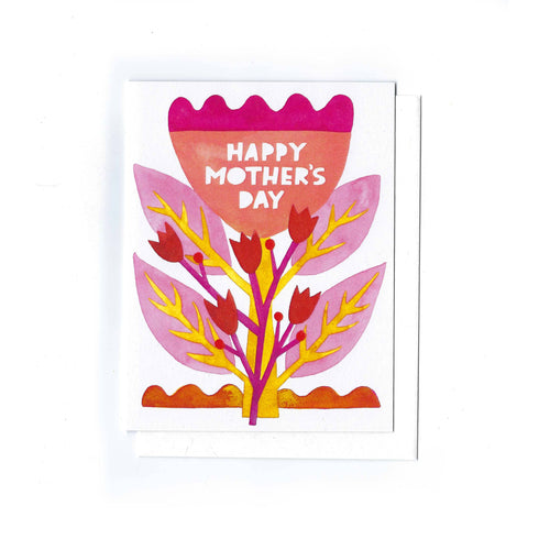 happy mother's day - folk design card