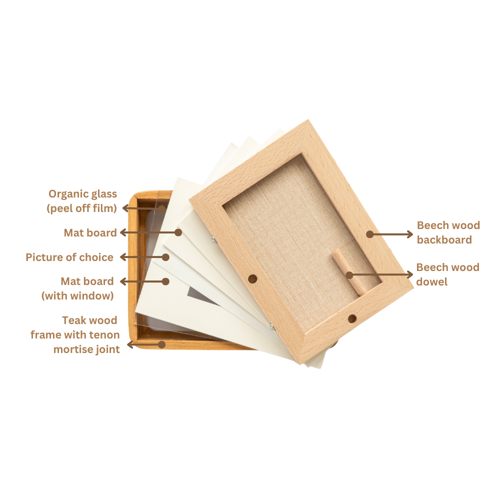 mini photo frame - teak