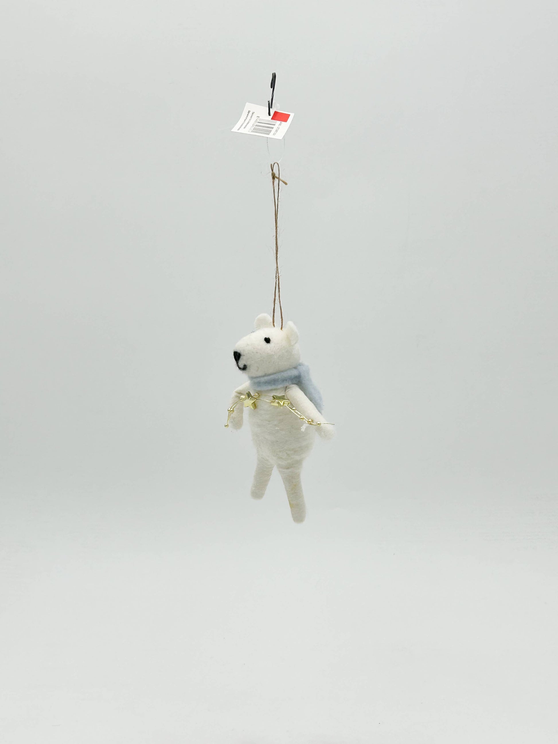felt polar bear ornament