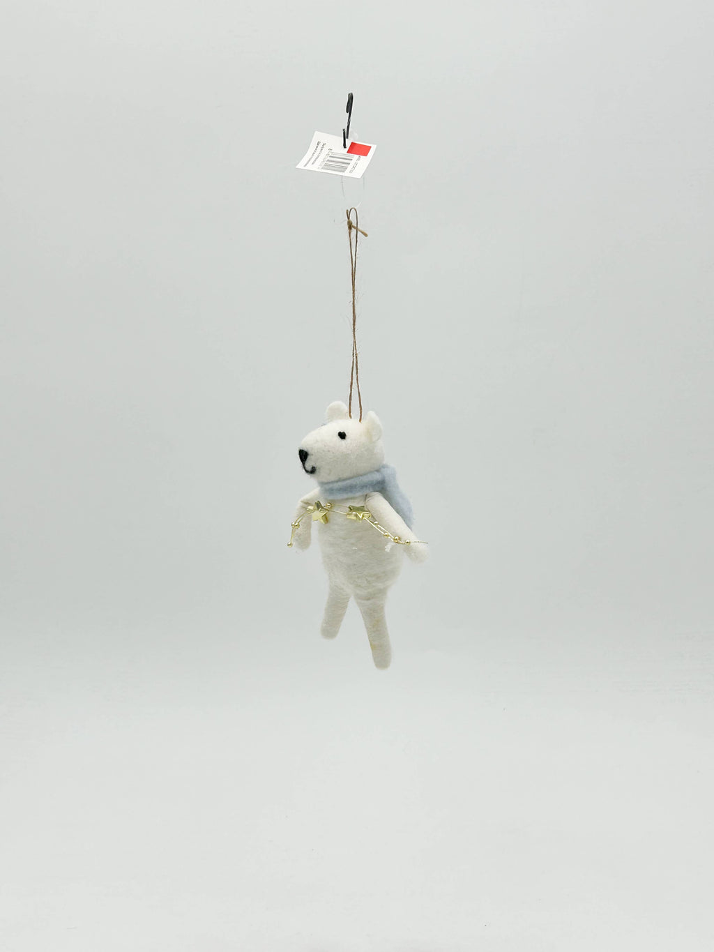 felt polar bear ornament