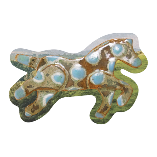 blue polka dot horse! sticker