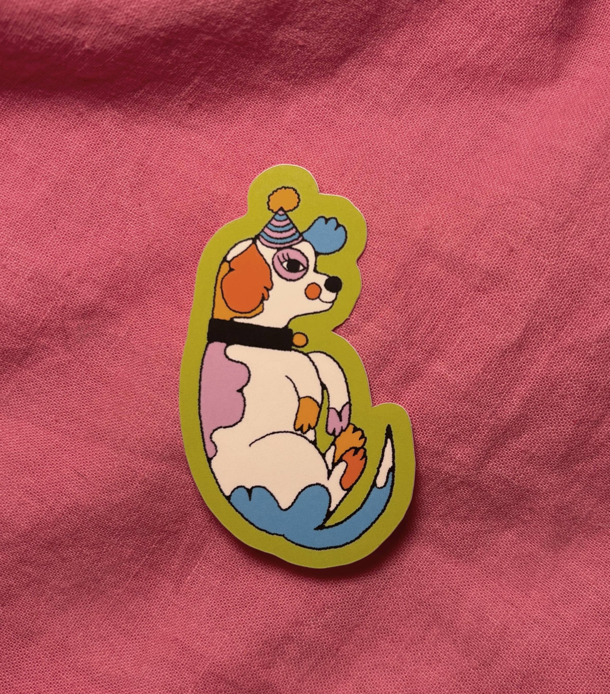 sticker - silly dog
