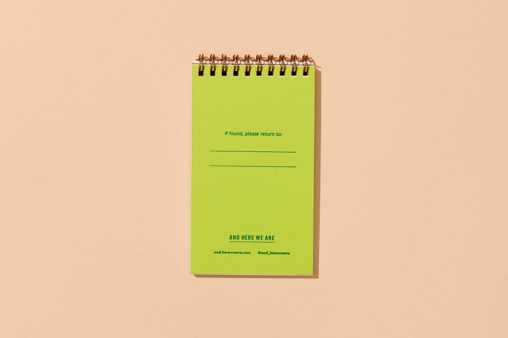 blueberry letterpress pocket-size spiral notebook