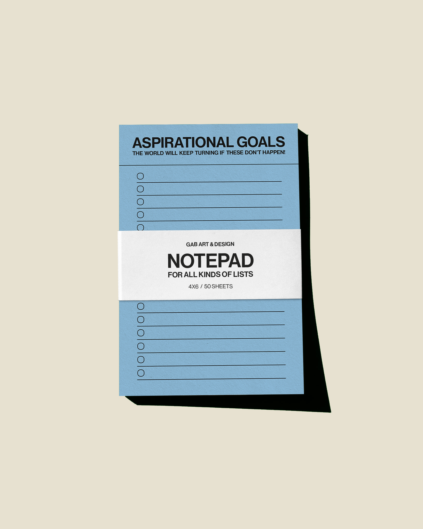 Aspirational goals - list notepad