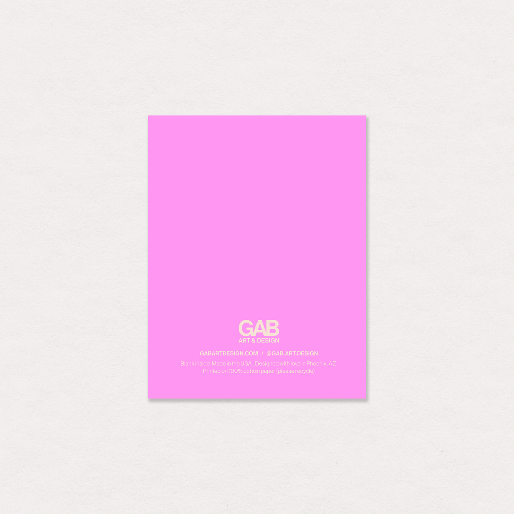 Happy birthday pink cake - greeting card