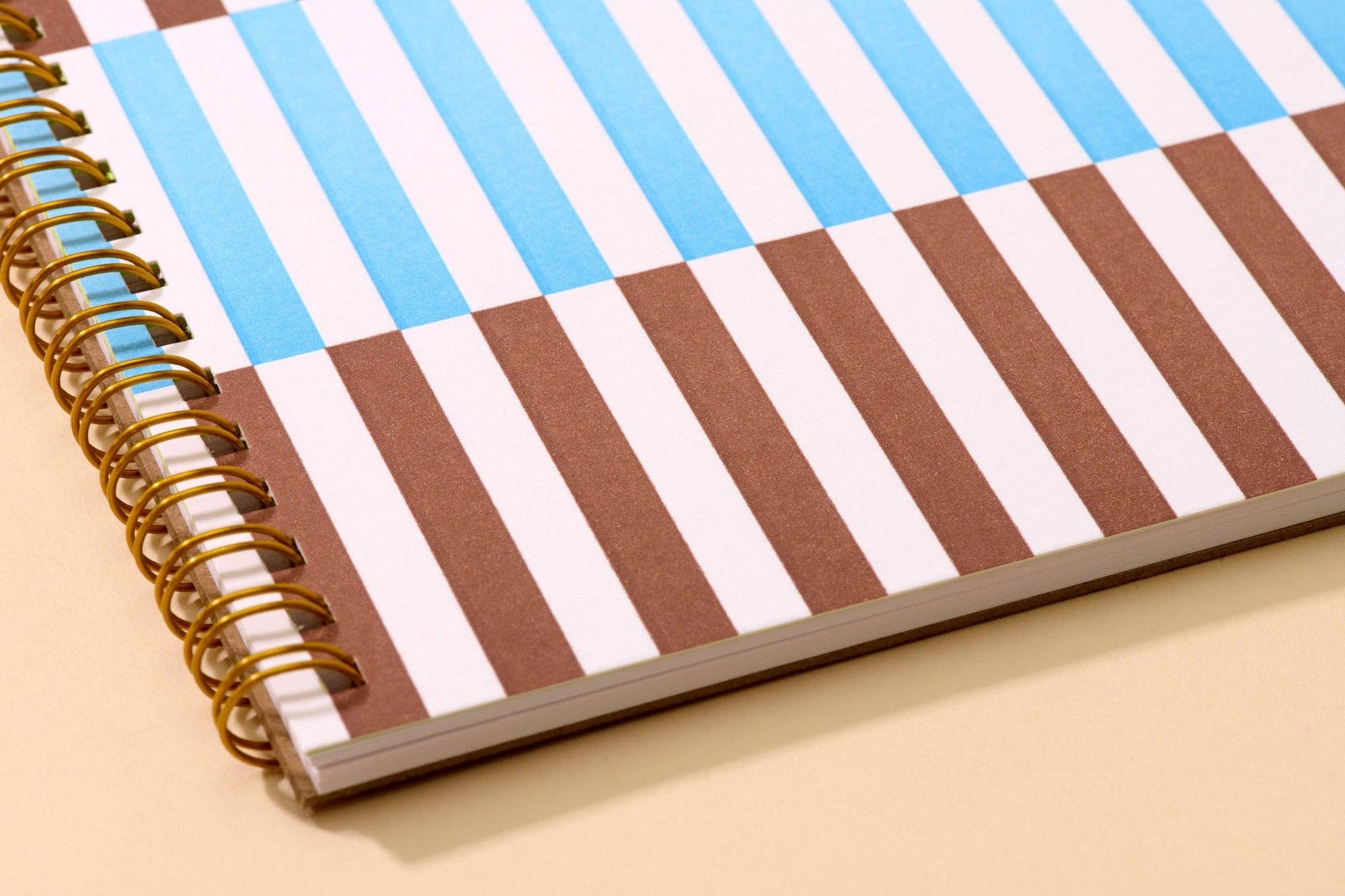 broken stripe letterpress spiral notebook