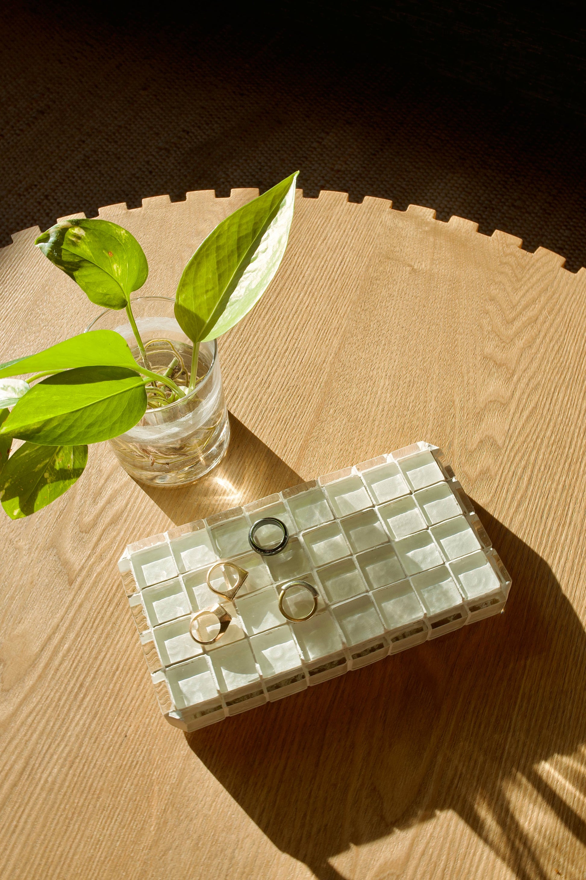 handmade glass tile display piece (big chunk)