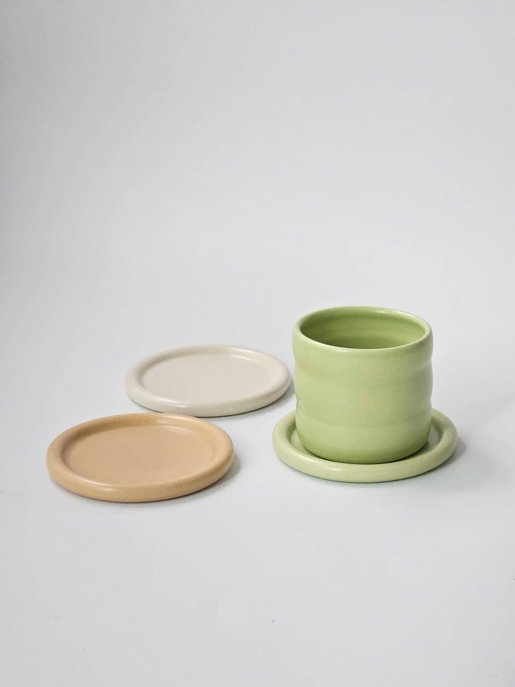 handmade ceramic classic bubble edge coaster