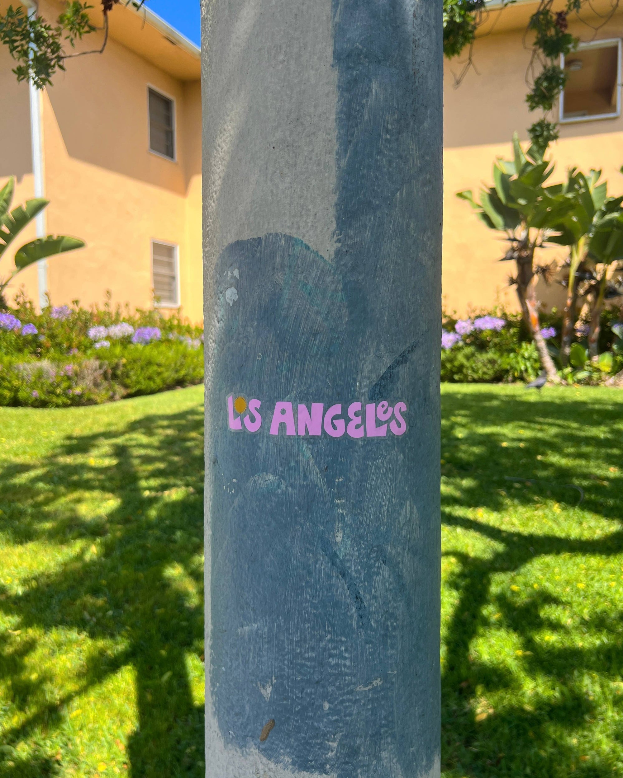 los angeles funky bubble letter sticker