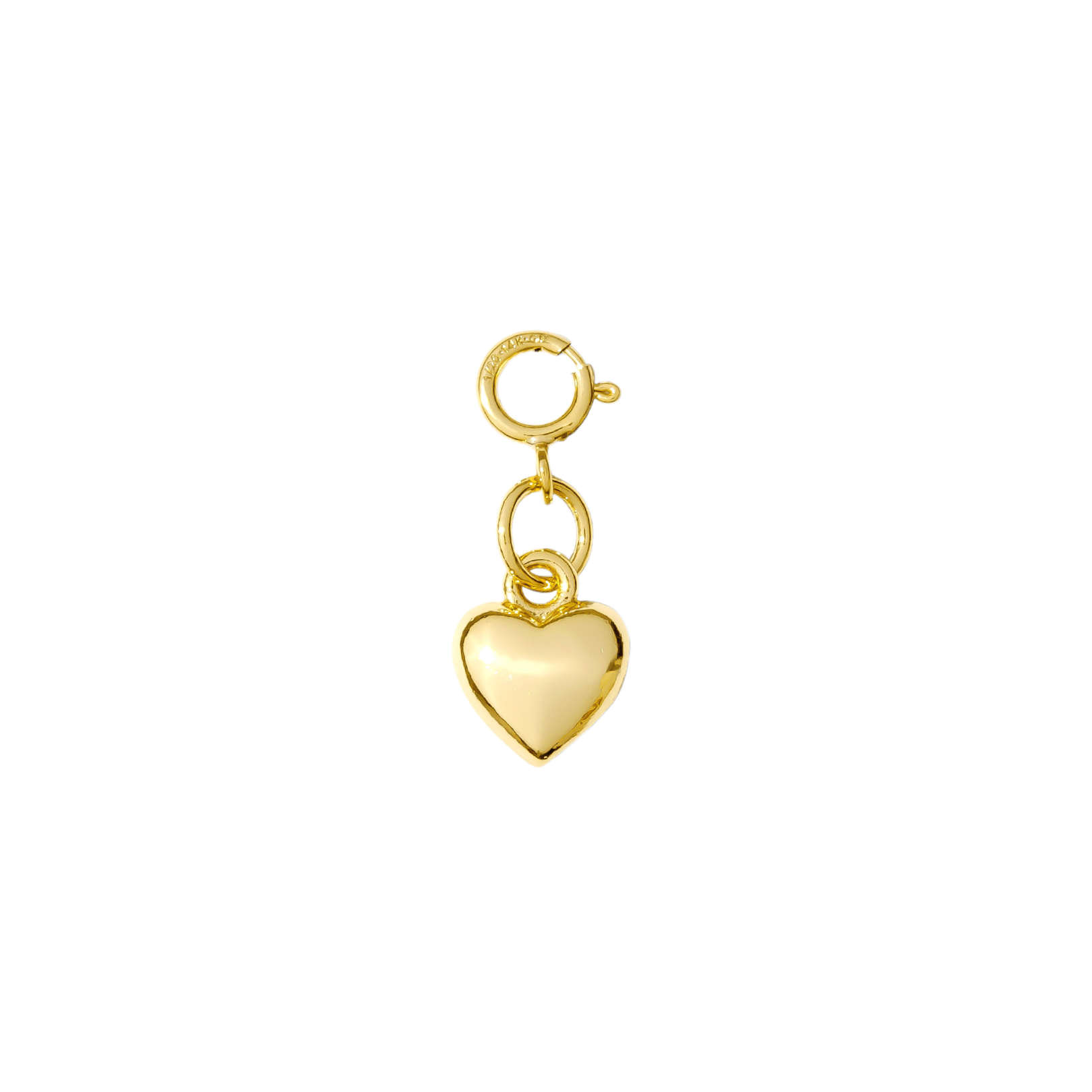 hair clip charm — heart of gold