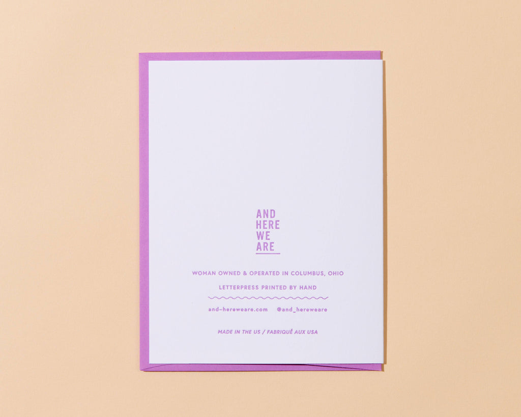 letterpress mother's day card—best wife/ best friend (sweet)