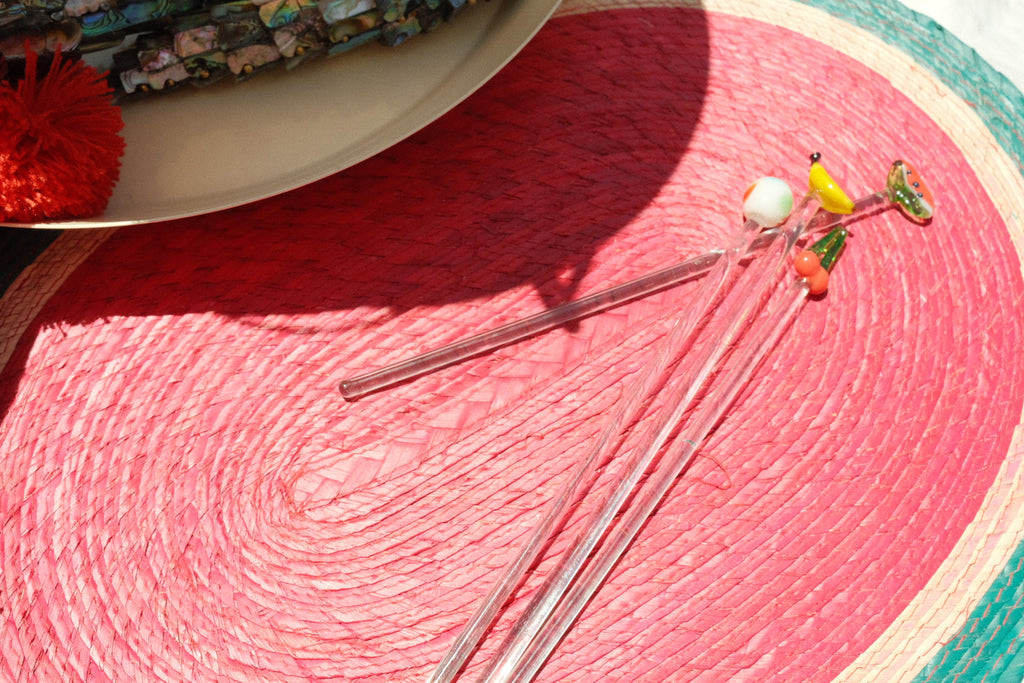 hand blown themed cocktail stirrers