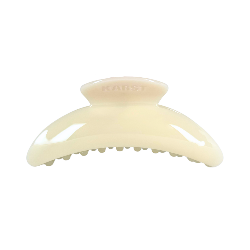 slim hair claw clip — buttermilk