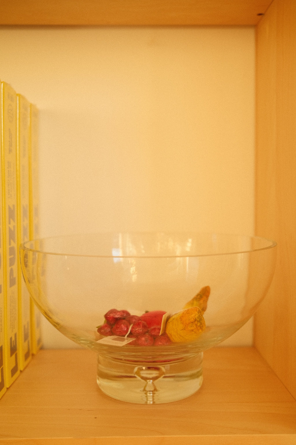vintage glass pedestal fruit bowl