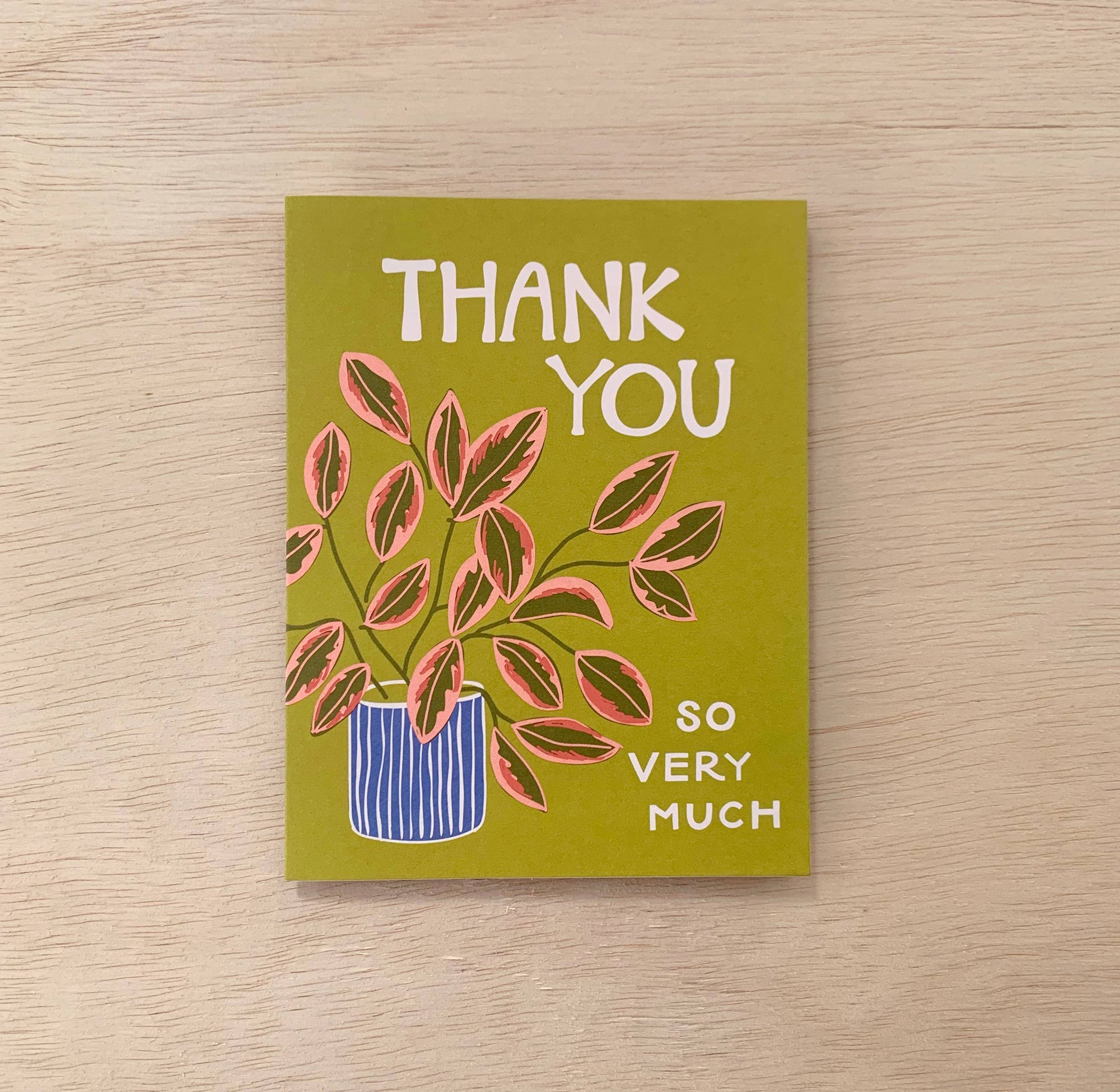 thank you rubber plant card