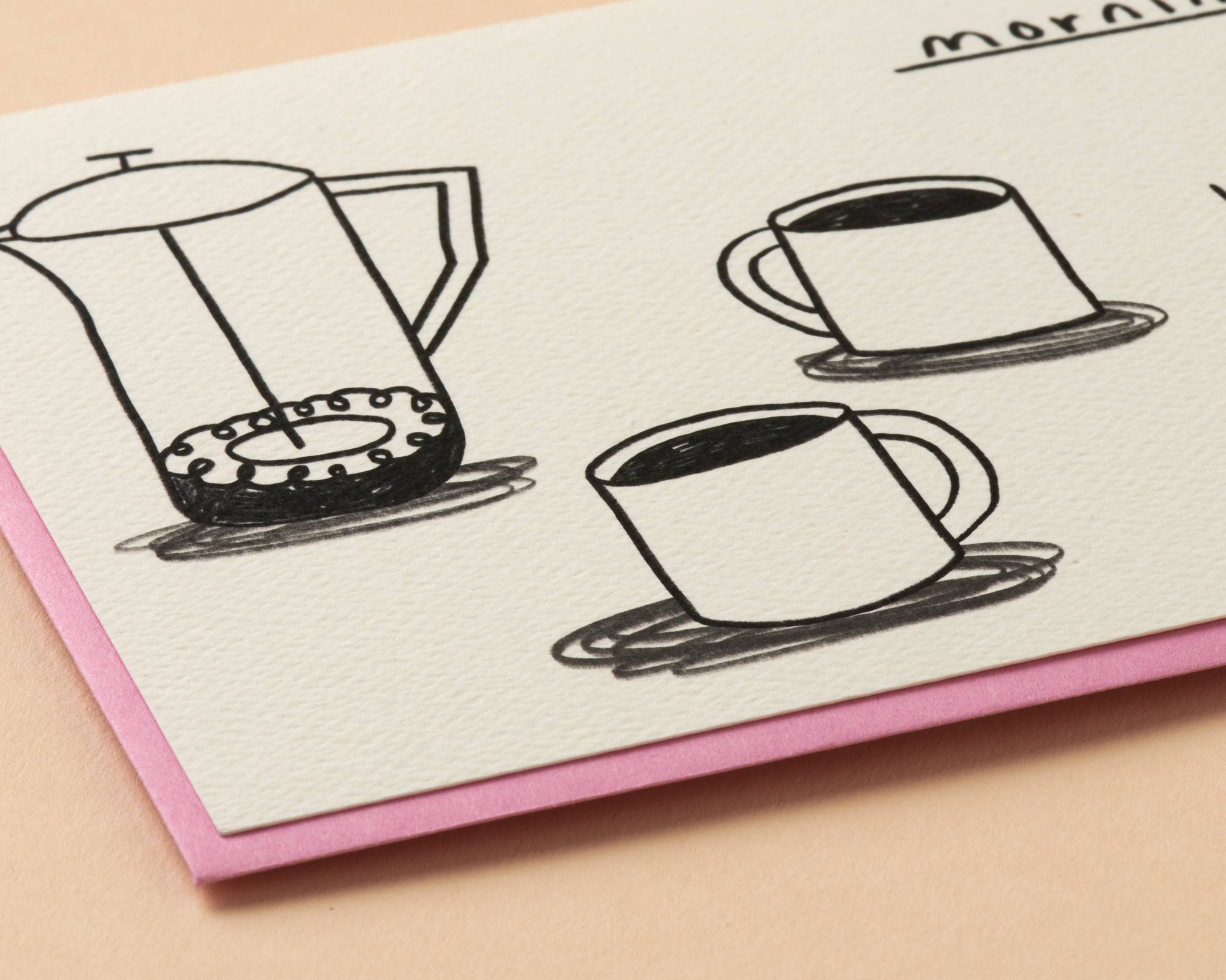 coffee cups greeting card