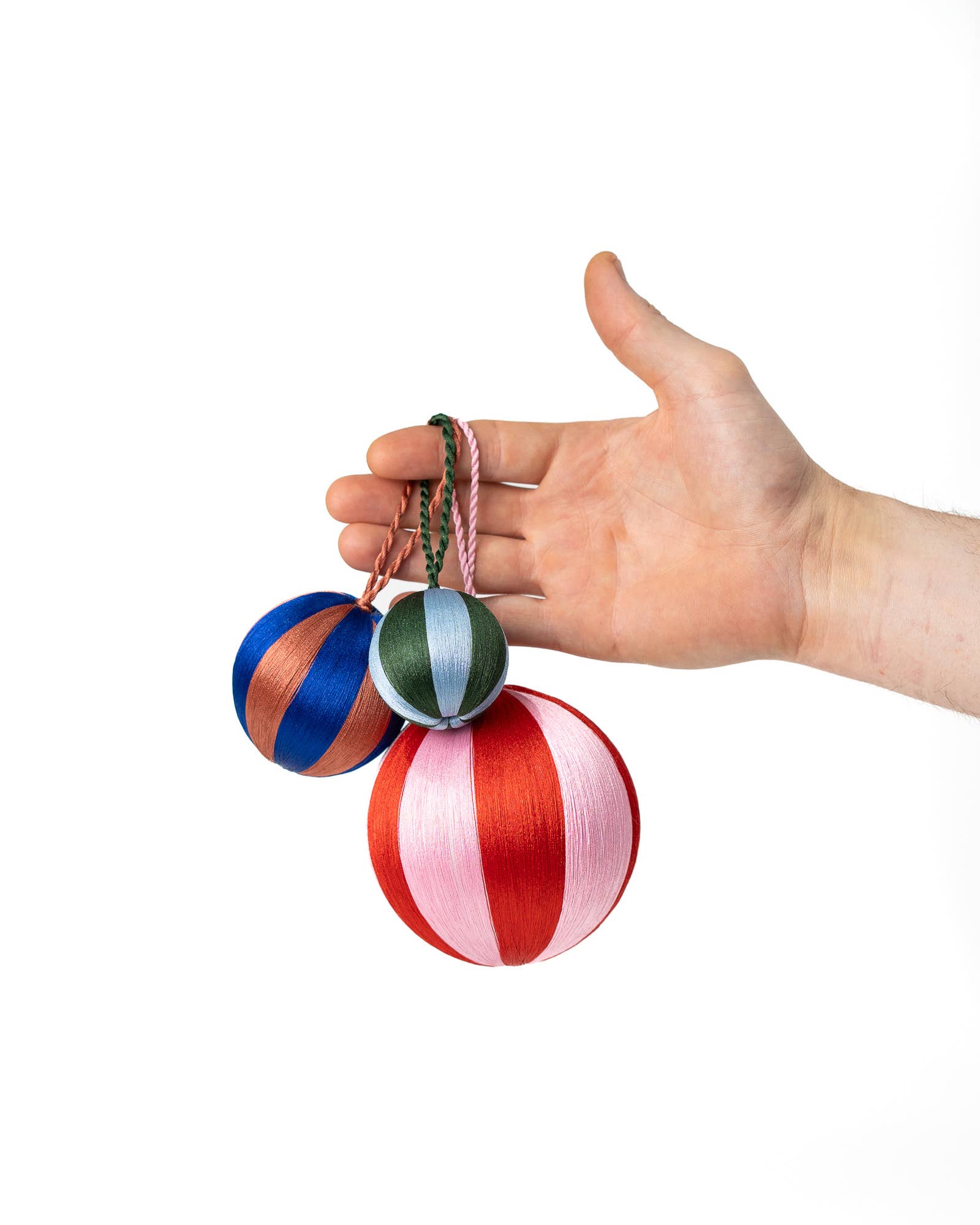 stripe baubles multi color ornament
