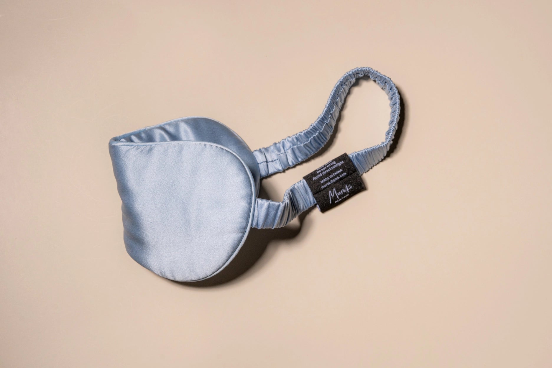 light blue silk eye mask