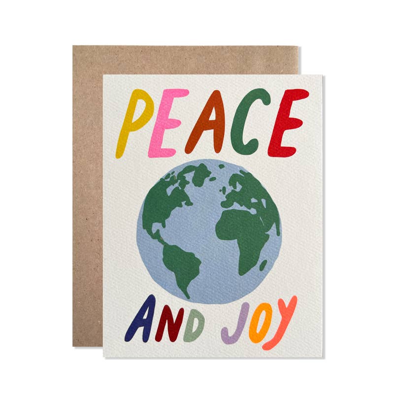 holiday / peace and joy earth card