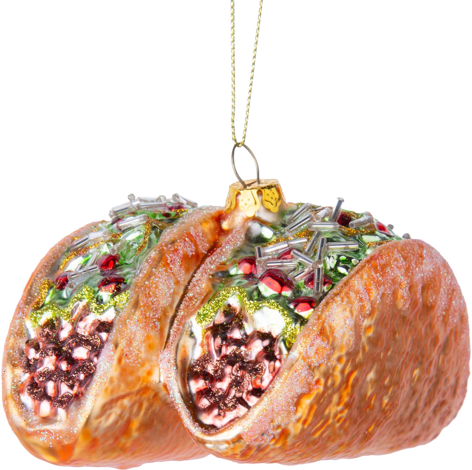 glass tacos duo ornament