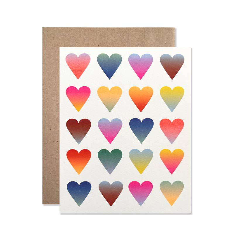 neon gradient hearts