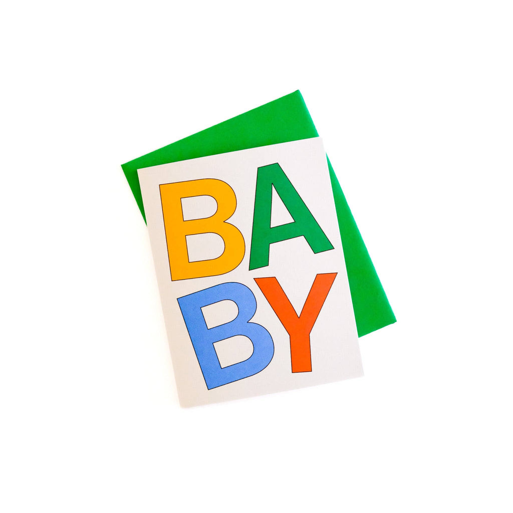 Baby block letters - greeting card