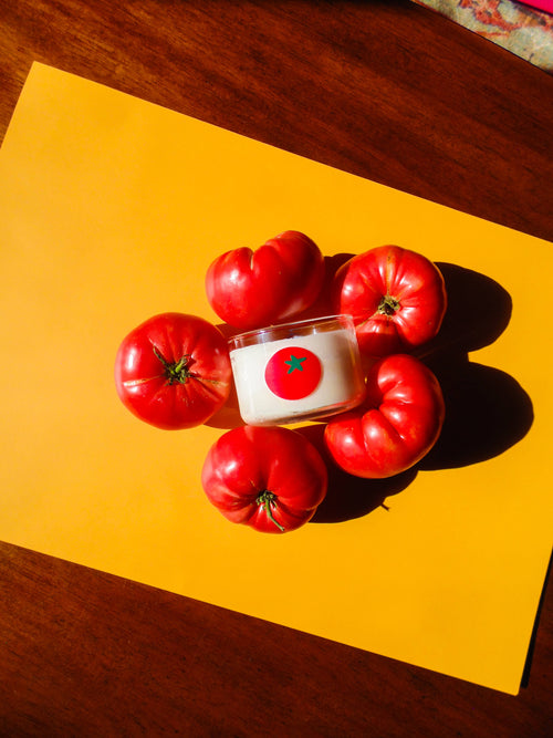 tomato mini candle / latina + midwest garden inspired