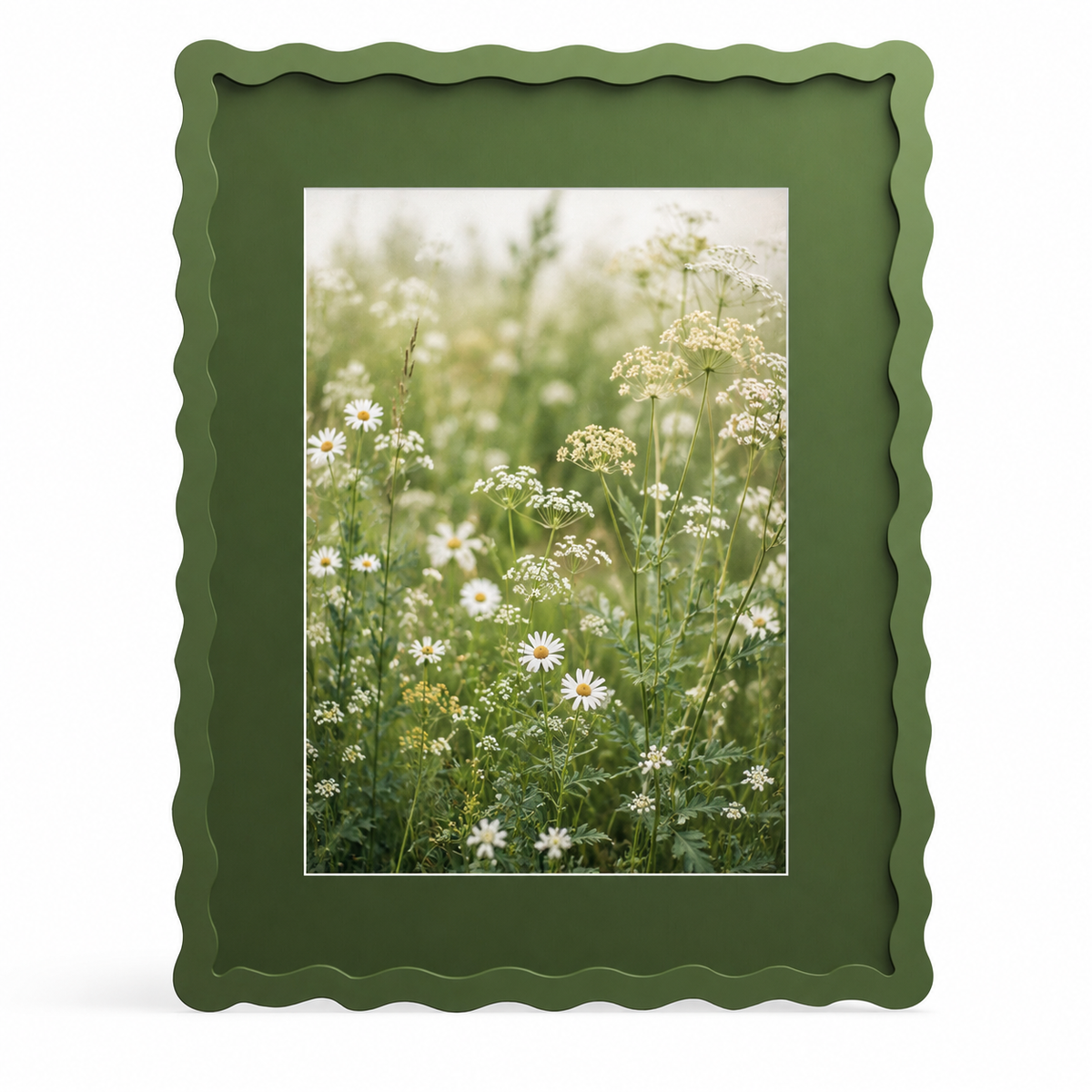 Colorful Wavy Edge MDF Wood Frame | Matte Painted Finish
