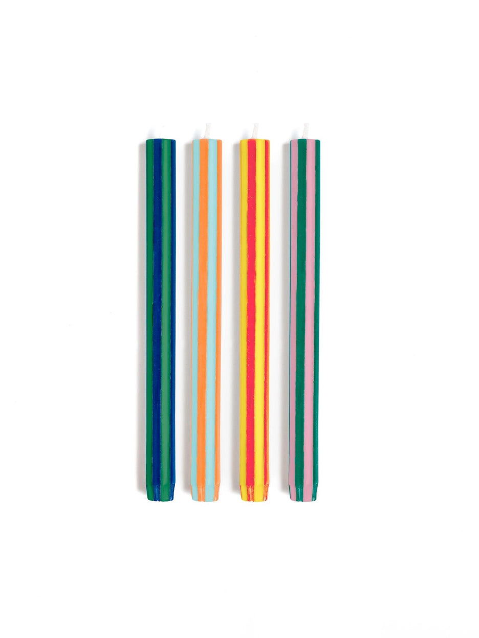 stripe dinner candle - singles!