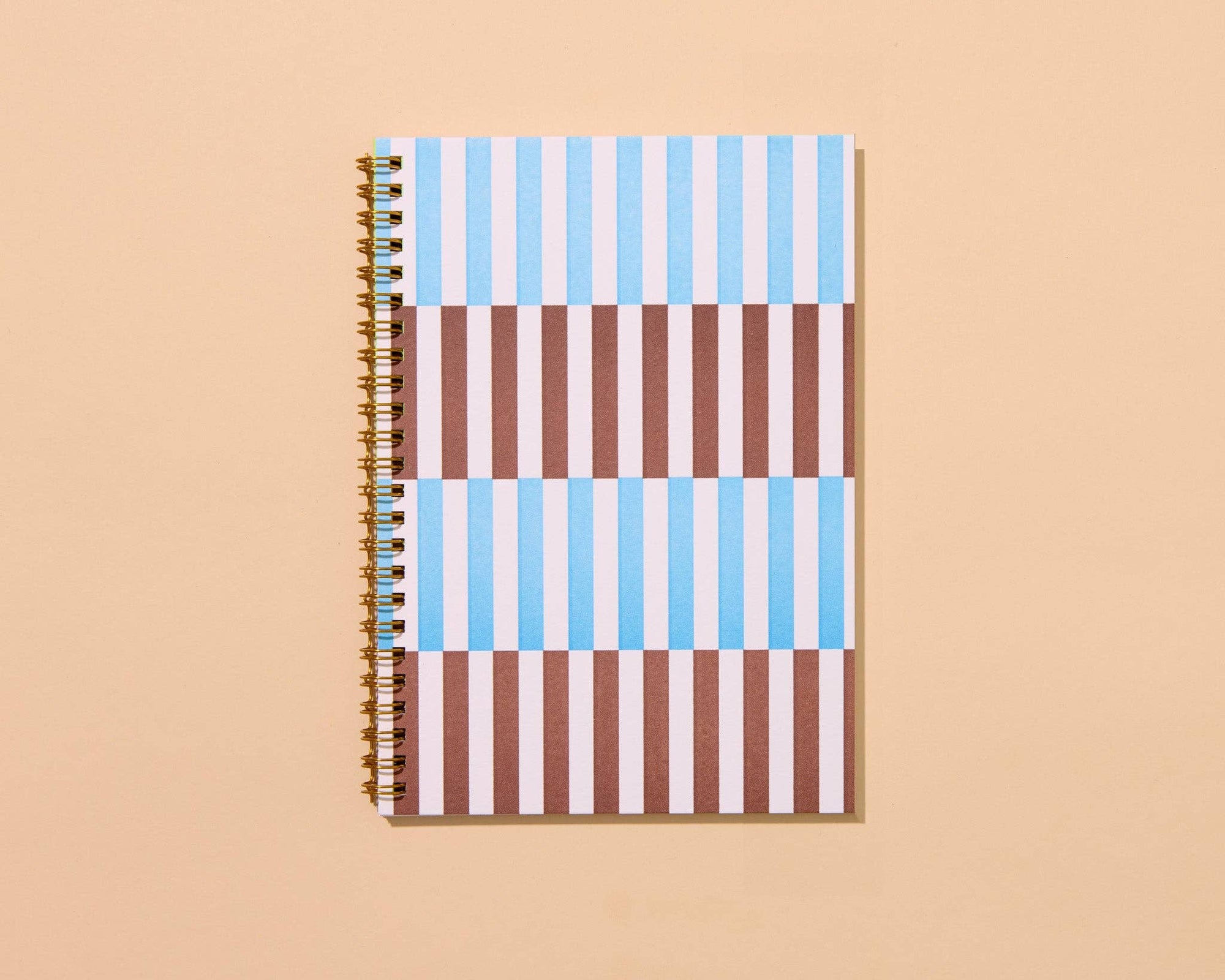 broken stripe letterpress spiral notebook