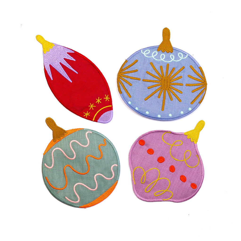 deck the halls cocktail napkins - set of 4