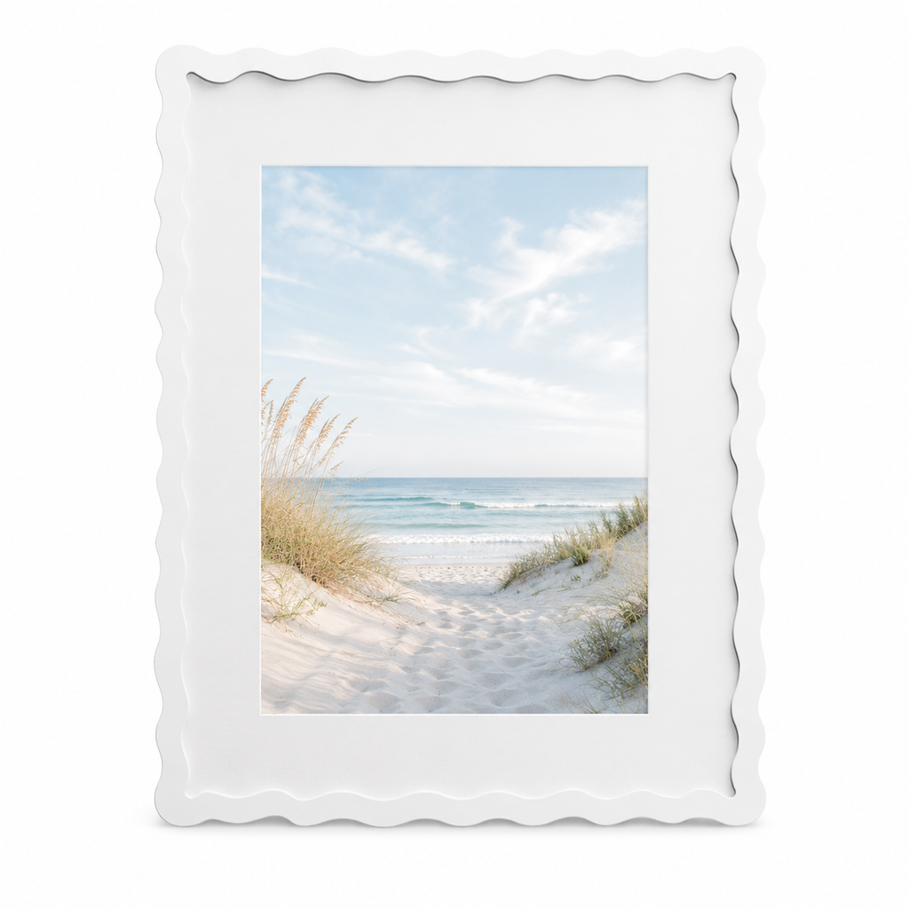 Colorful Wavy Edge MDF Wood Frame | Matte Painted Finish