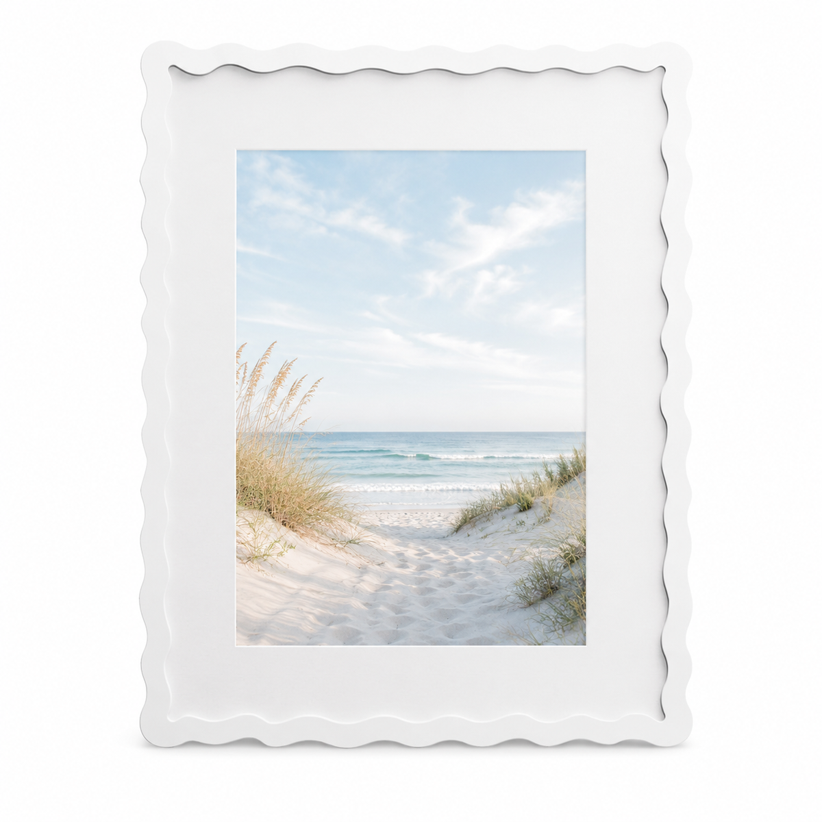 Colorful Wavy Edge MDF Wood Frame | Matte Painted Finish