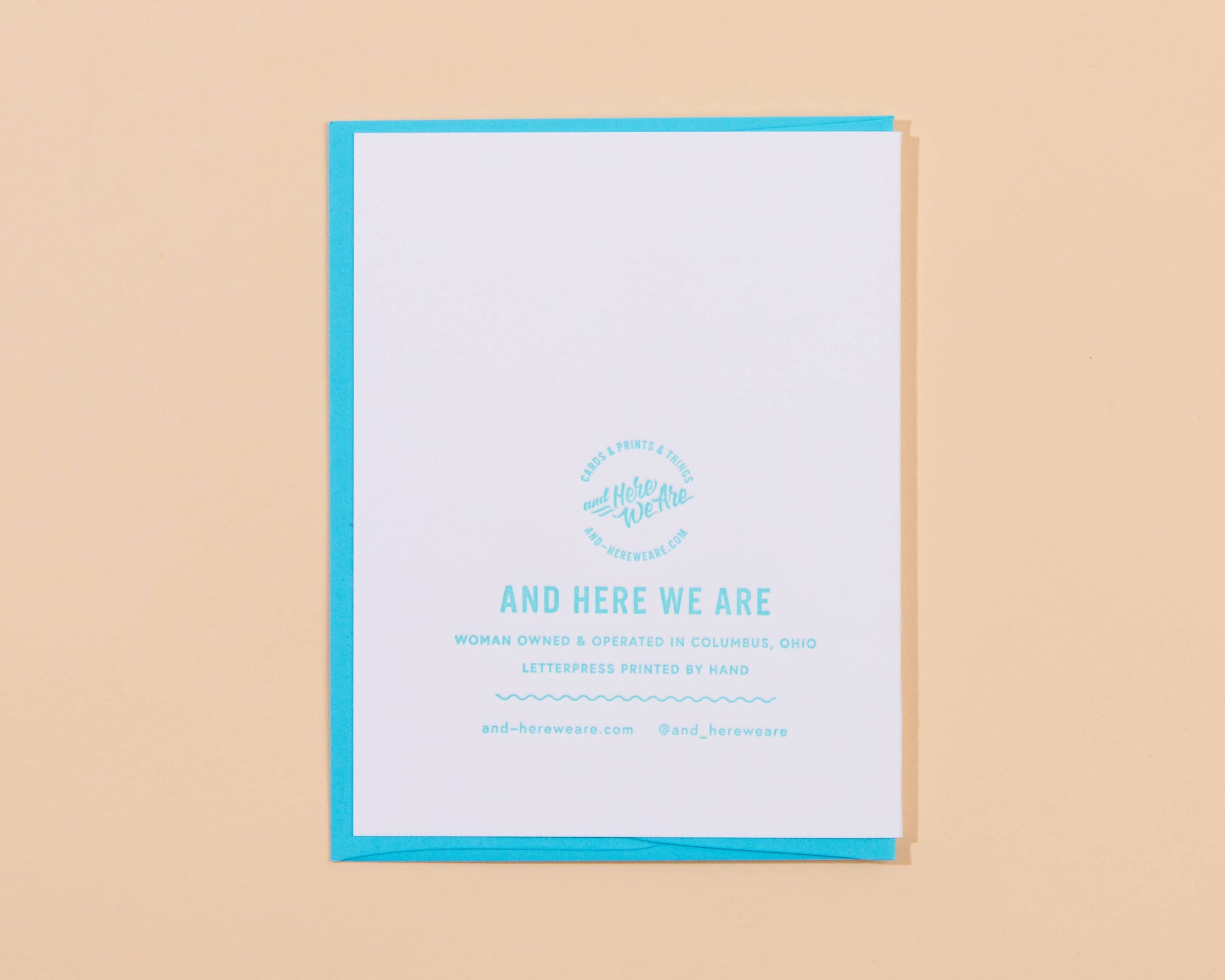 revolving around you space letterpress greeting card