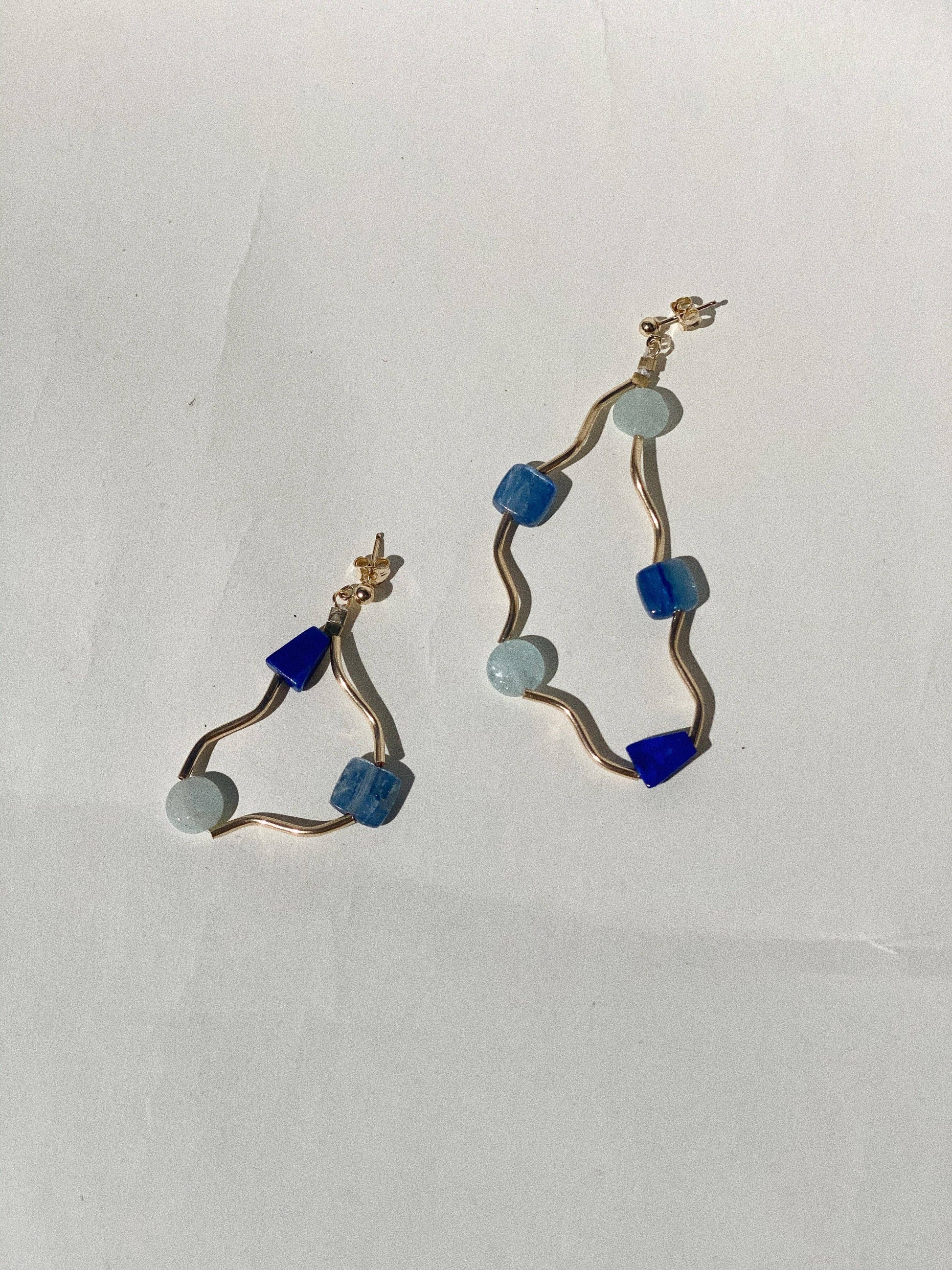 current earrings- aqua