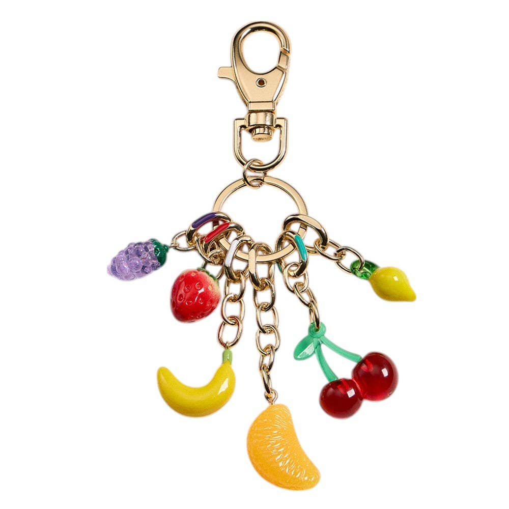fruit embellished bag charm