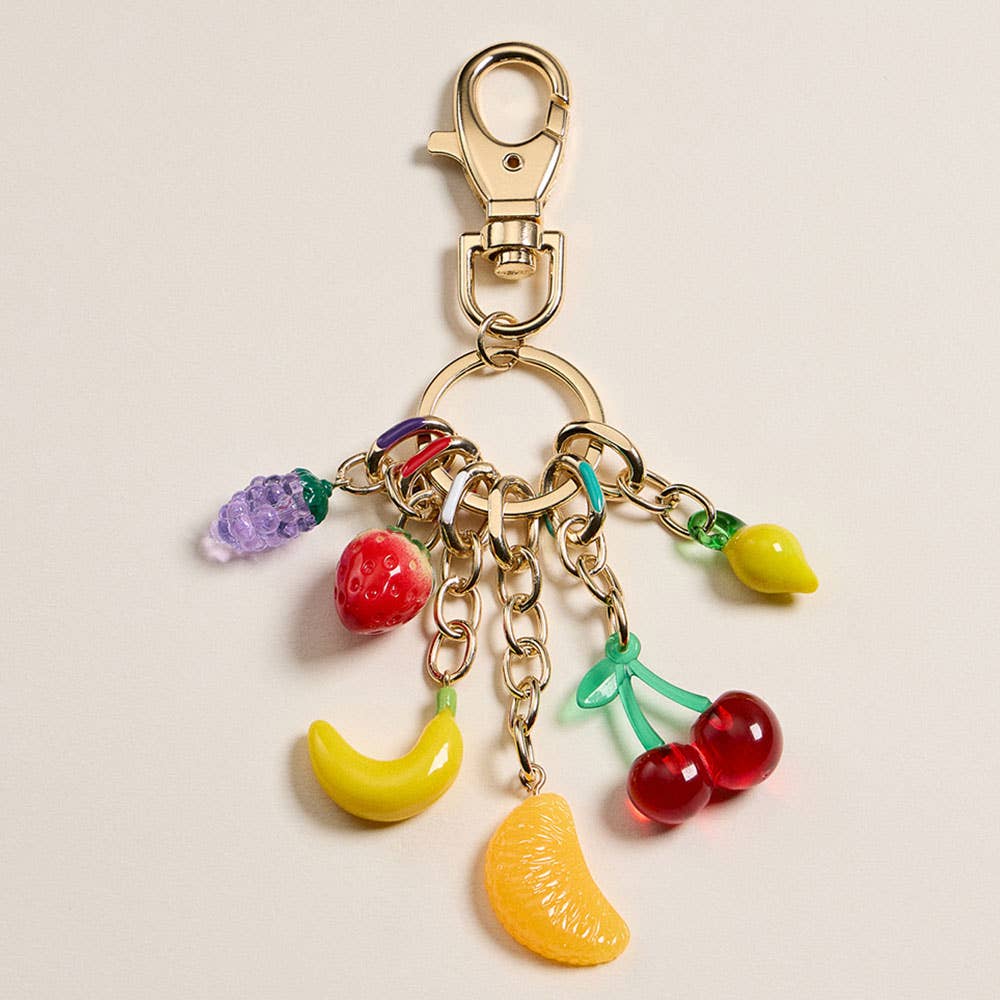 fruit embellished bag charm