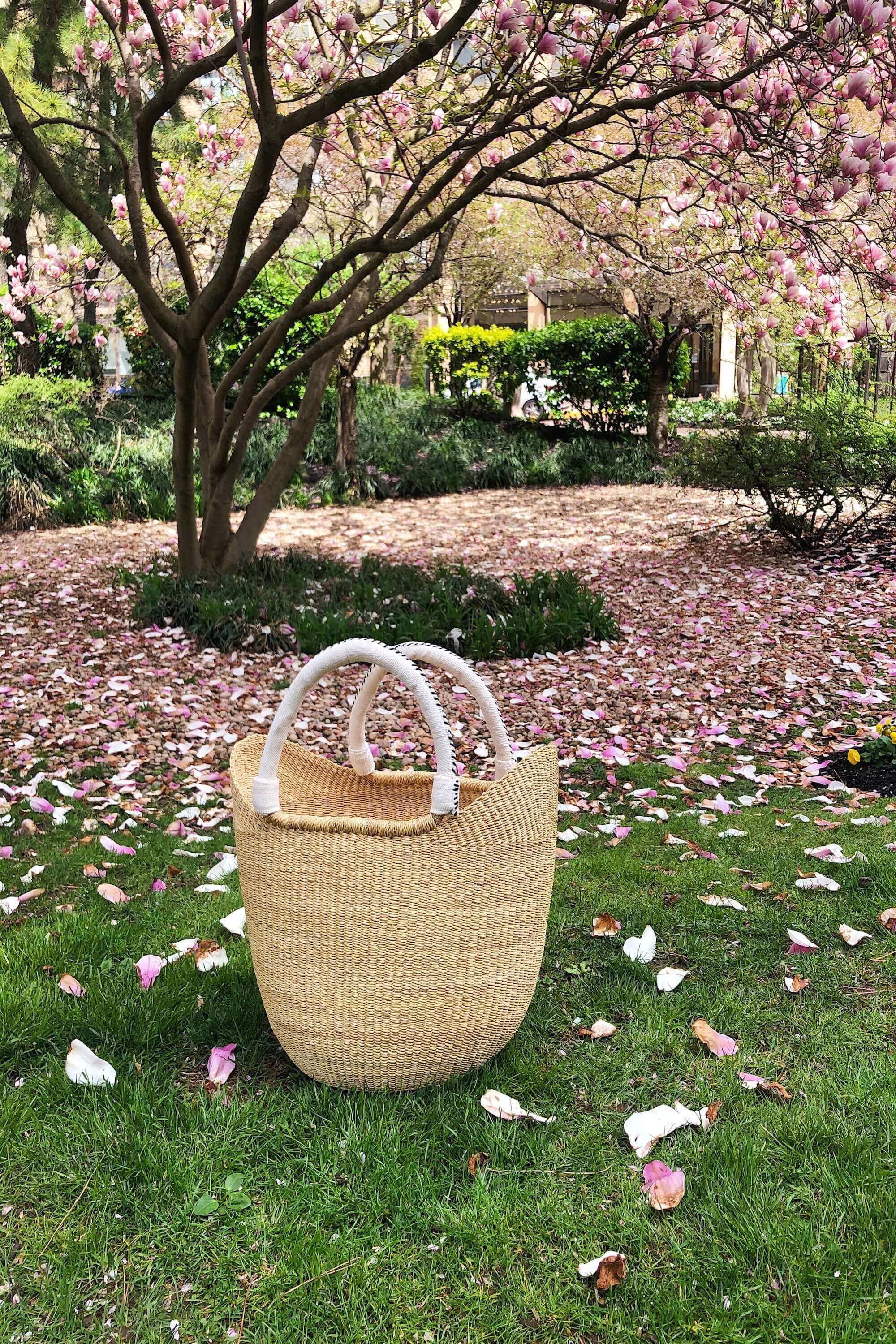 natural bolga tote cream