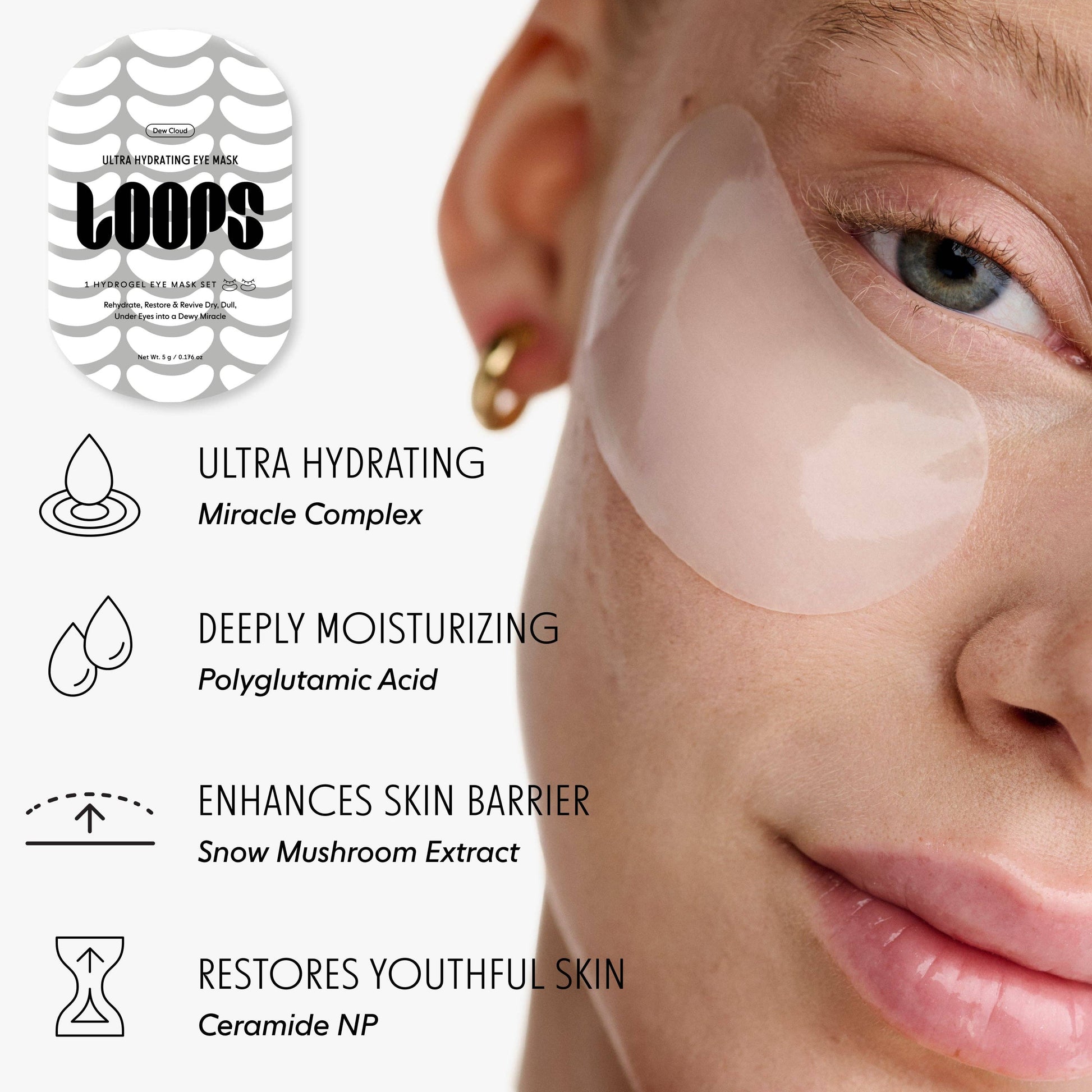 dew cloud eye single mask set
