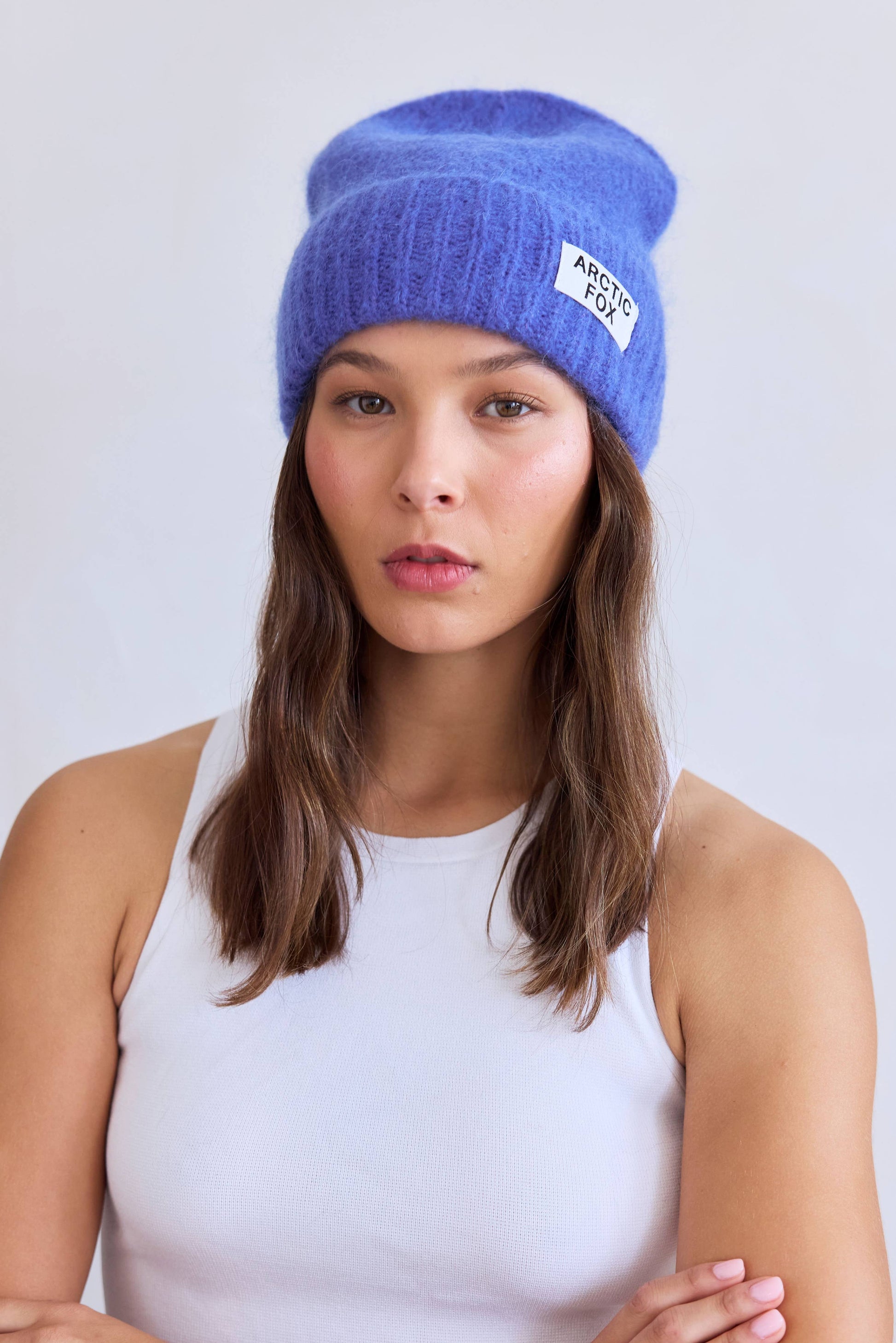 the mohair beanie - future dusk blue
