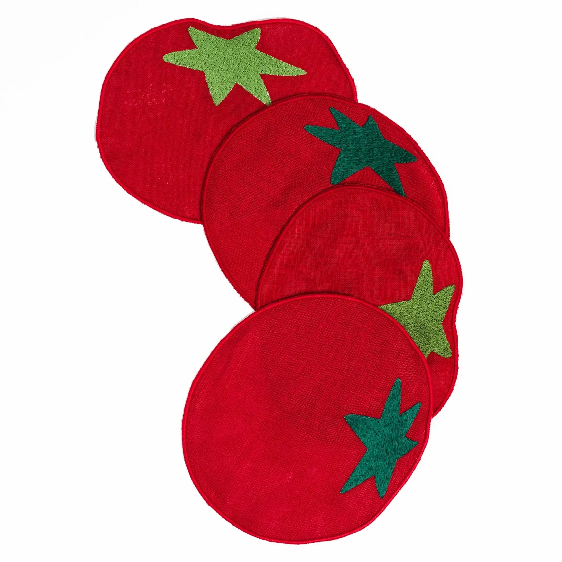 tomato cocktail napkins, set of 4